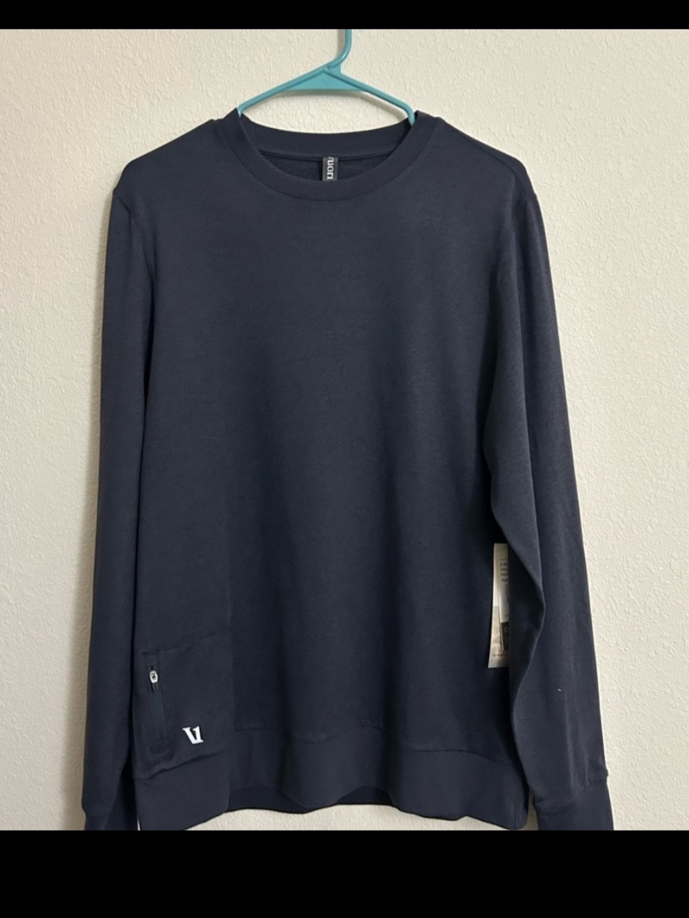 Vuori Navy Long-Sleeve Crew Sweatshirt